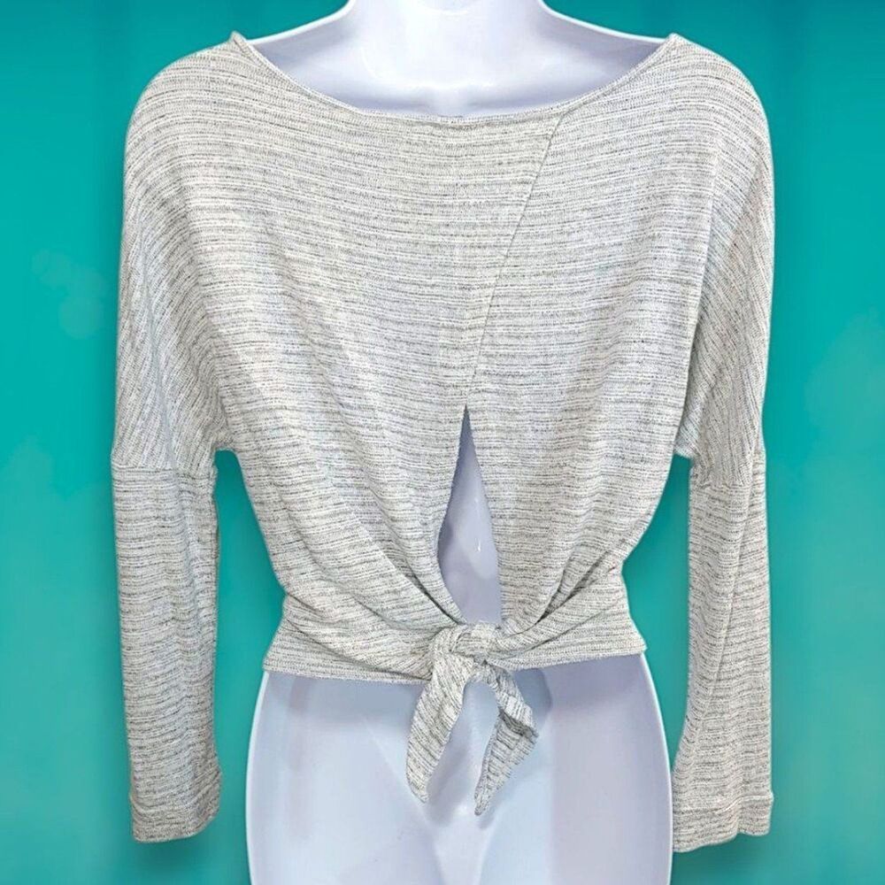 Lumiere Open Back Long Sleeve Shirt Minimalist Top